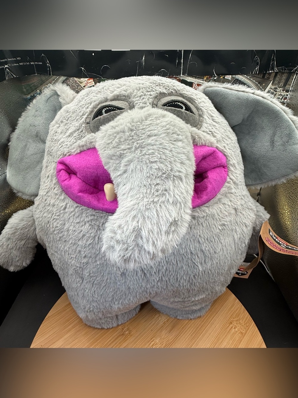 Fuggler Chunky Fuggs 15" Elephant Monster Trunkles Squishy Plush Funny Tooth